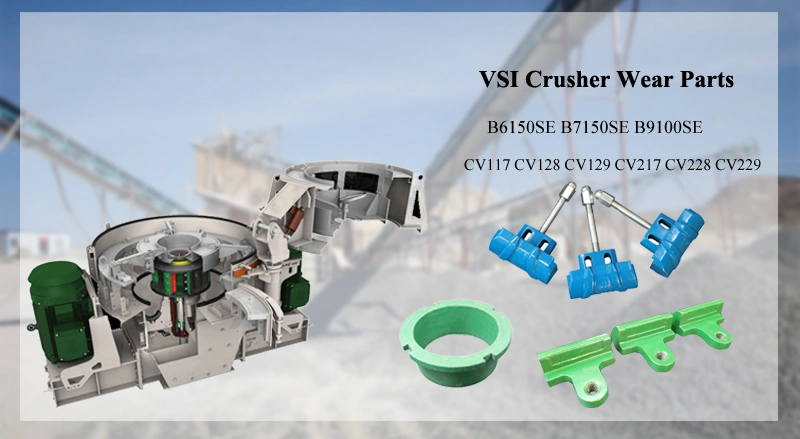 Mining Machine Parts Tip Set Suit CV117 VSI Vertical Shaft Impact Stone Crusher