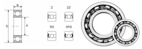 roller bearing 6200 for Ceiling fan bearing/ Miniature bearing/ Motorcycle bearings