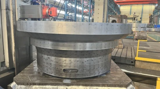 China Foundry Rough/Finished Machining Large Customized Low Carbon/Alloy Steel Casting Grinding Table Spare Part by Sand Casting for Vertical Mill